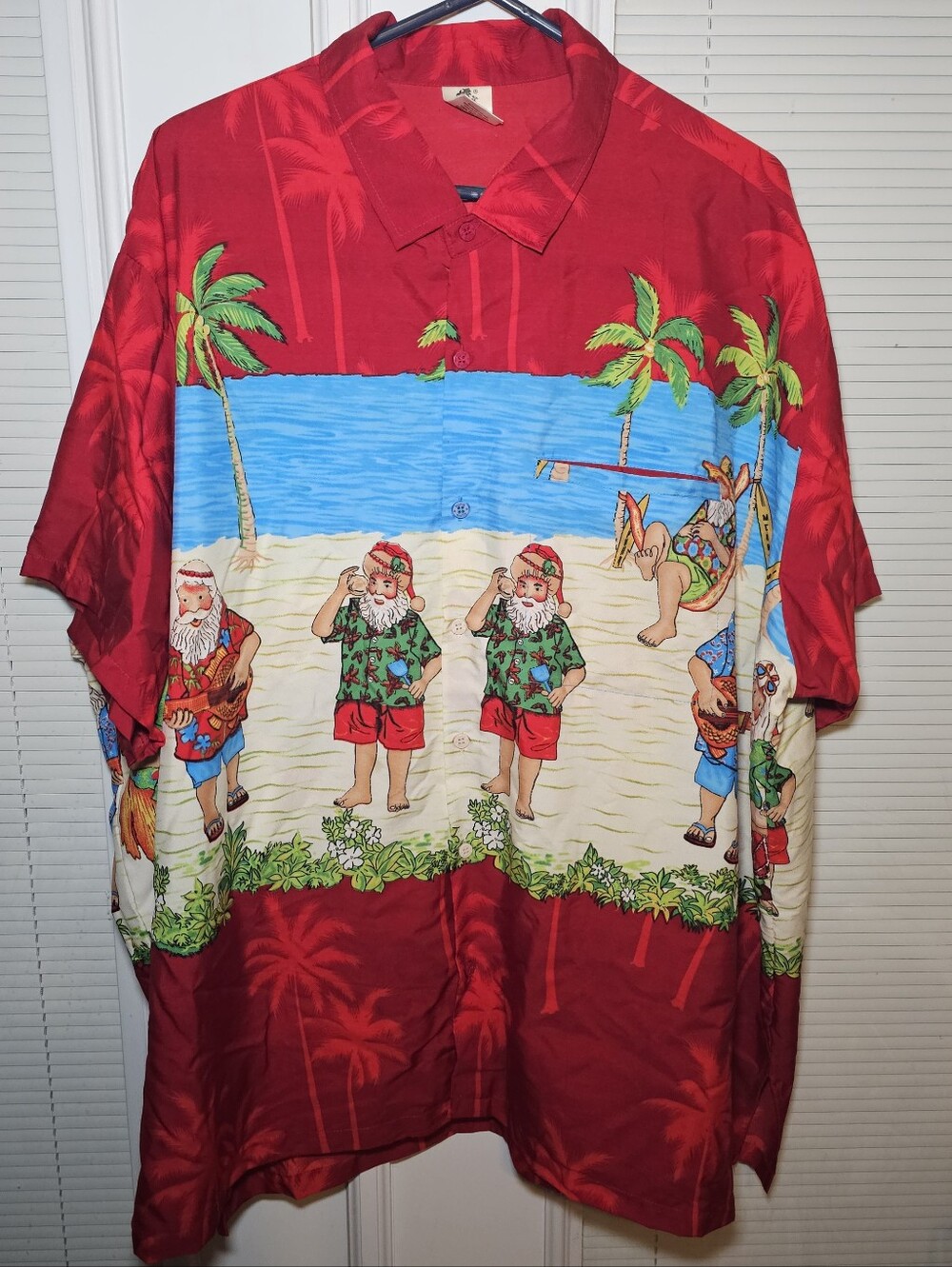 Rima Men's Hawaiian Santa Claus Shirt Size XXL Tropical Christmas Button Up - Picture 2 of 8
